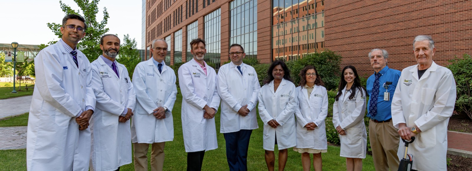 gastroenterology fellows standing outside in a group